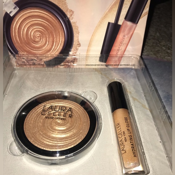 Laura Geller Glow Beyond highlighter & lipgloss set - Picture 1 of 4